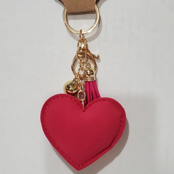Bag Backpack Charms Heart Rhinestone Sparkle  Charms Keychain - Picture 8 of 10